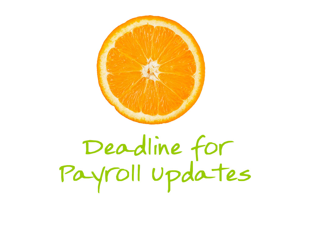 Deadline for payroll updates